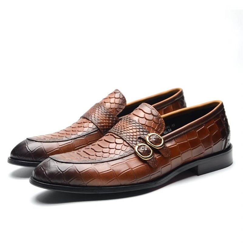 Sapatos Formais Masculinos Executivos Slip-on - Marrom