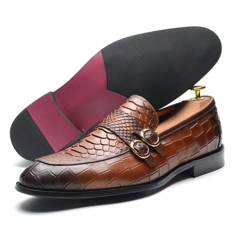 Sapatos Formais Masculinos Executivos Slip-on - Marrom