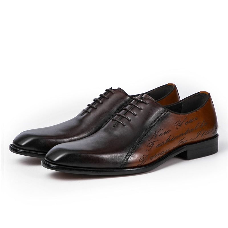 Sapatos Formais Masculinos Exóticos Brogue - Café