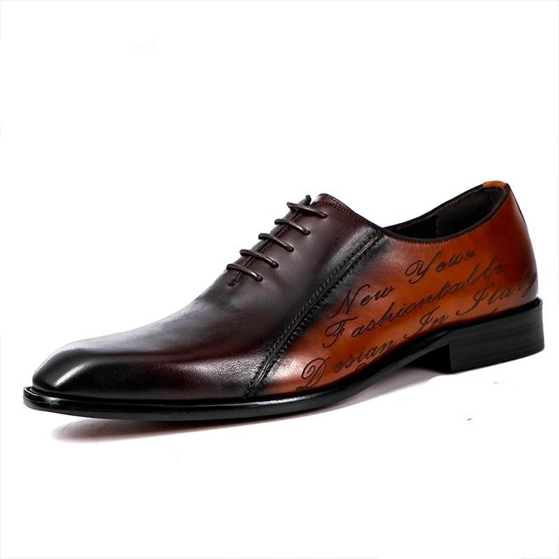 Sapatos Formais Masculinos Exóticos Brogue - Café