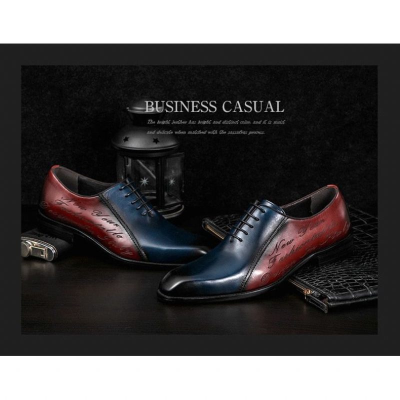 Sapatos Formais Masculinos Exóticos Brogue - Borgonha