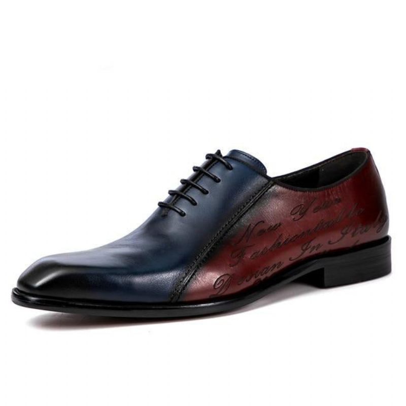 Sapatos Formais Masculinos Exóticos Brogue - Borgonha