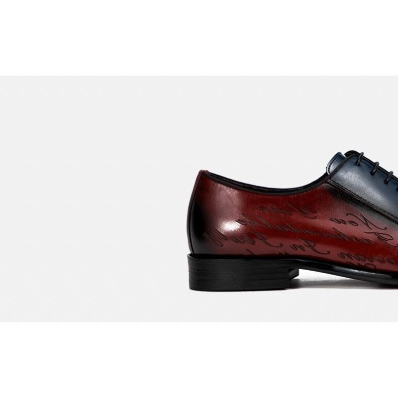 Sapatos Formais Masculinos Exóticos Brogue - Borgonha