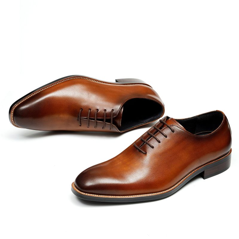 Sapatos Formais Masculinos Exóticos Marrom Fivela Casamento Brogue - Marrom