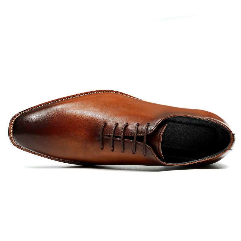 Sapatos Formais Masculinos Exóticos Marrom Fivela Casamento Brogue - Marrom