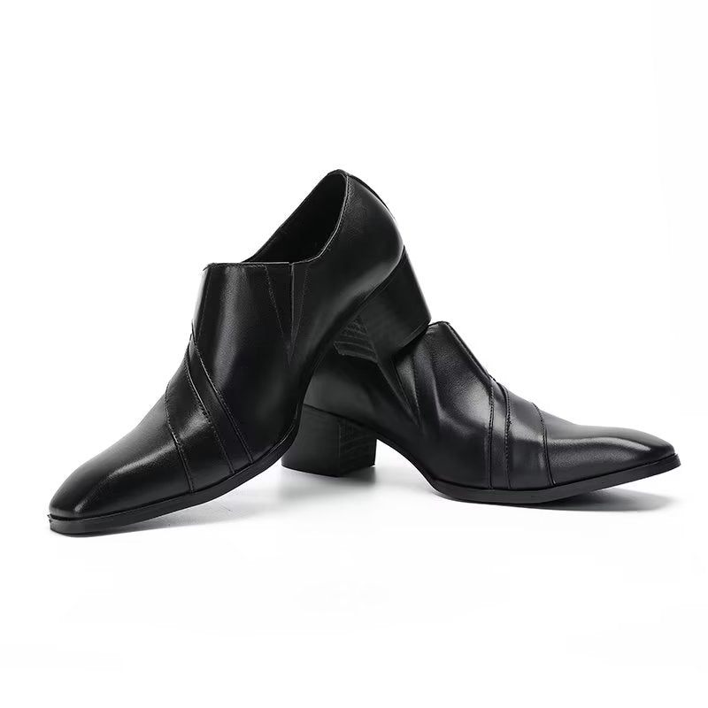 Sapatos Formais Masculinos Exóticos Monkstrap - Preto