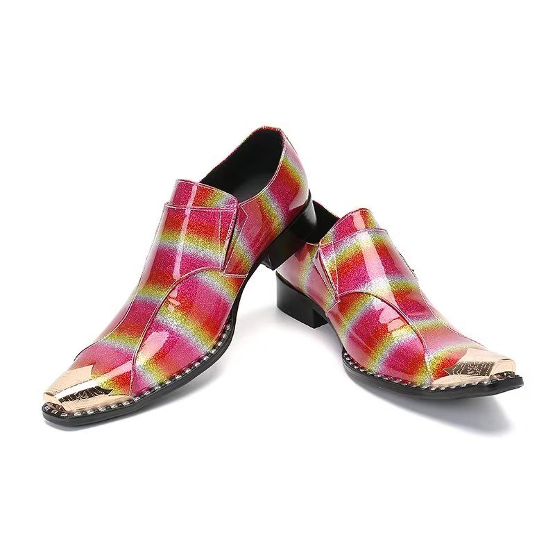 Sapatos Formais Masculinos Exóticos Monkstrap Sociais Inteligentes - Multicolorido