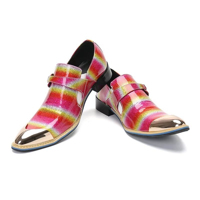 Sapatos Formais Masculinos Exóticos Monkstrap Sociais Inteligentes - Multicolorido 2