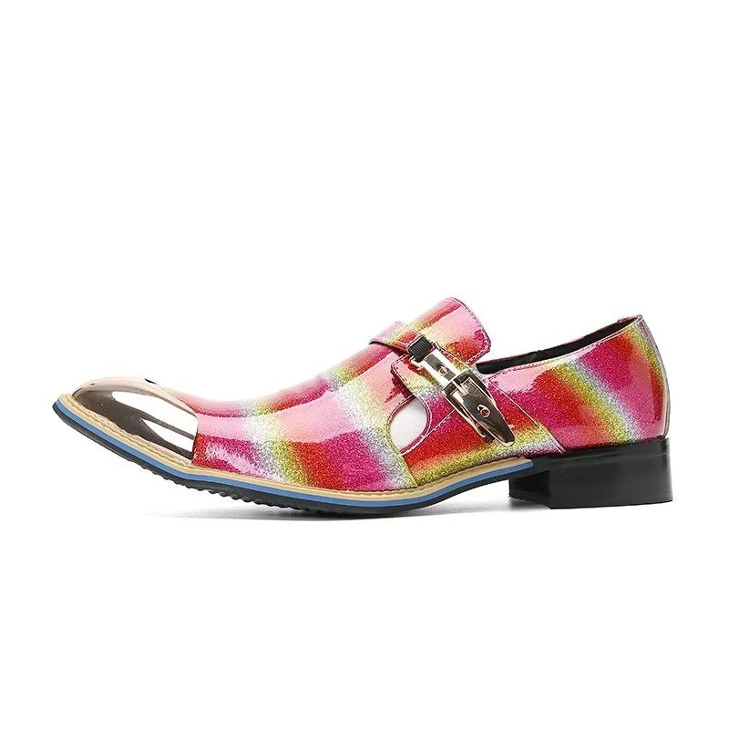 Sapatos Formais Masculinos Exóticos Monkstrap Sociais Inteligentes - Multicolorido 2