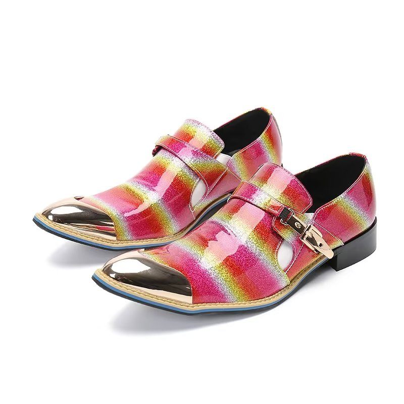 Sapatos Formais Masculinos Exóticos Monkstrap Sociais Inteligentes - Multicolorido 2