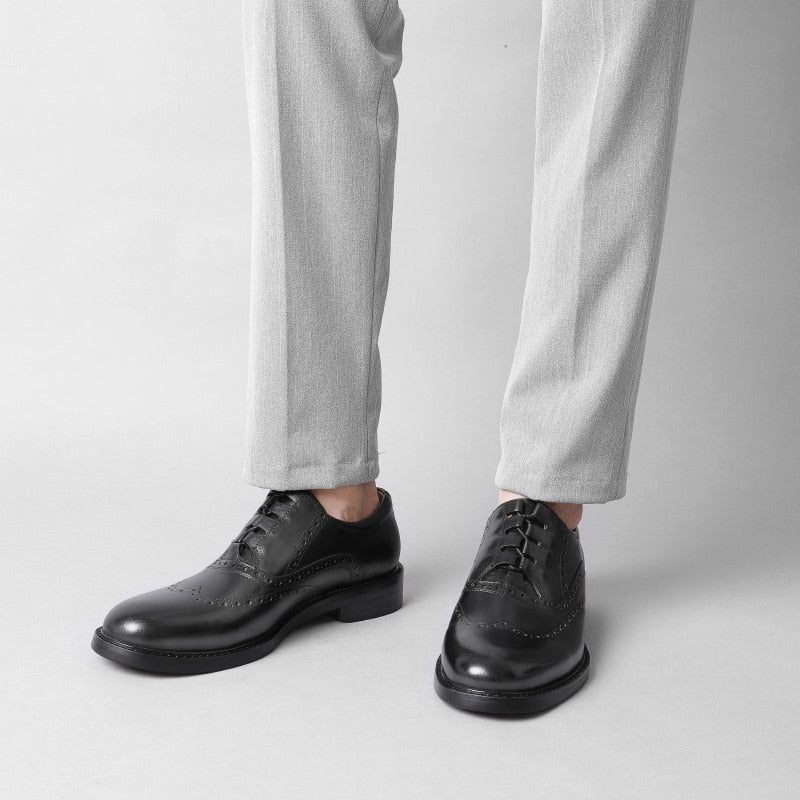 Sapatos Formais Masculinos Exóticos Oxford - Preto