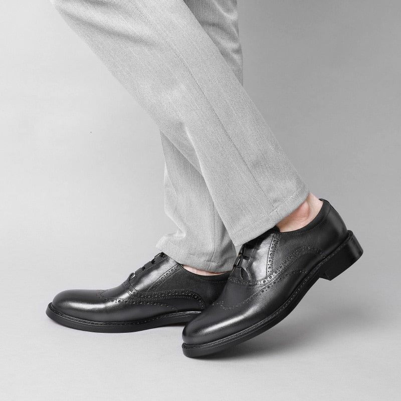 Sapatos Formais Masculinos Exóticos Oxford - Preto