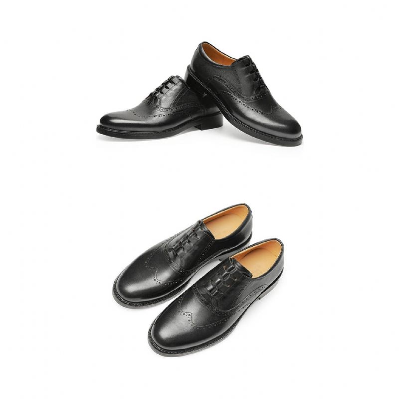 Sapatos Formais Masculinos Exóticos Oxford - Preto