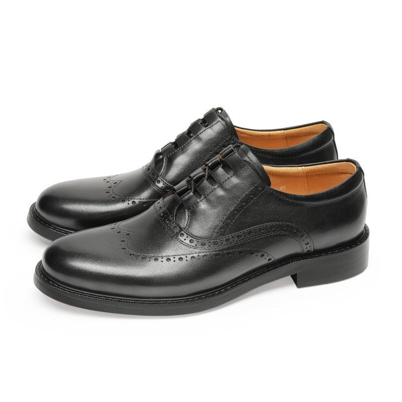 Sapatos Formais Masculinos Exóticos Oxford - Preto