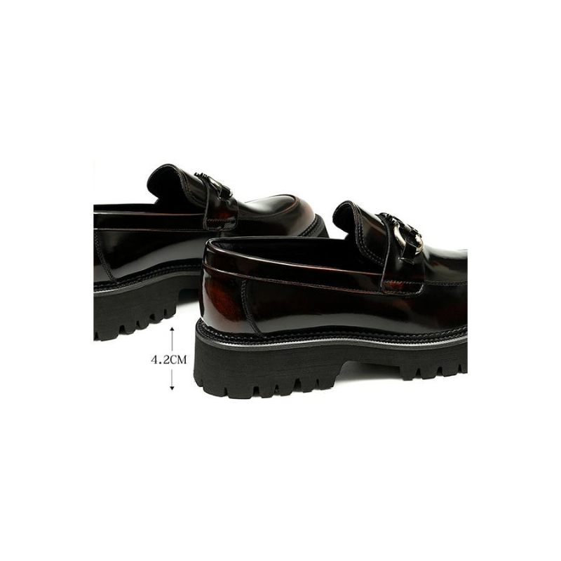 Sapatos Formais Masculinos Hazel Mocassins Com Plataforma Luxuosa - Preto