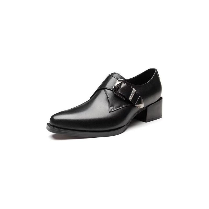 Sapatos Formais Masculinos Luxo Com Bico Fino Monkstrap