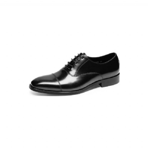 Sapatos Formais Masculinos Luxo Com Padrão Liso Oxford