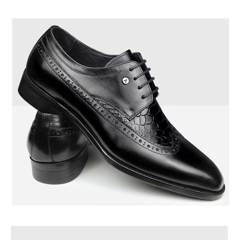 Sapatos Formais Masculinos Luxo Croccarve Sociais Bico Fino - Preto