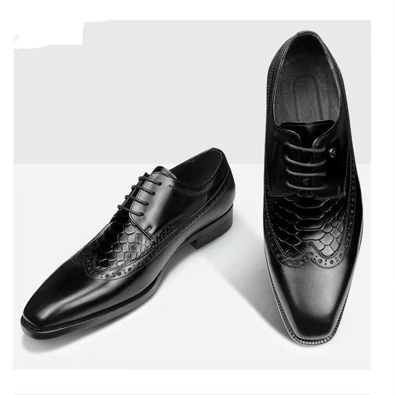 Sapatos Formais Masculinos Luxo Croccarve Sociais Bico Fino - Preto