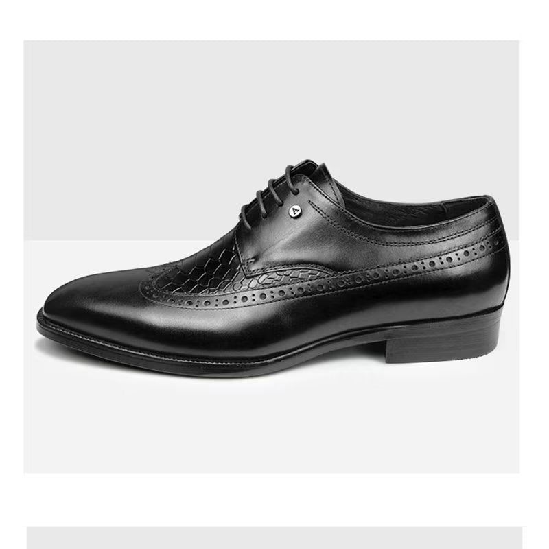 Sapatos Formais Masculinos Luxo Croccarve Sociais Bico Fino - Preto