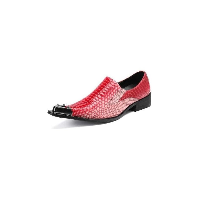 Sapatos Formais Masculinos Luxo Crocstripe Padrão Exótico Mocassins