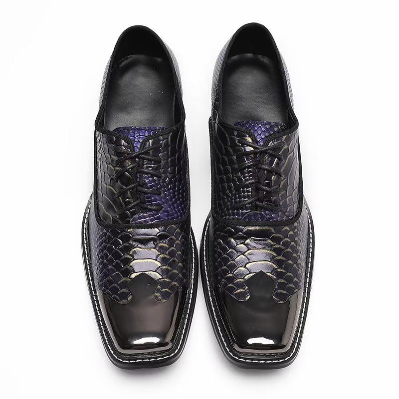 Sapatos Formais Masculinos Luxo Croctex Couro Genuíno Sociais Oxford - Roxo