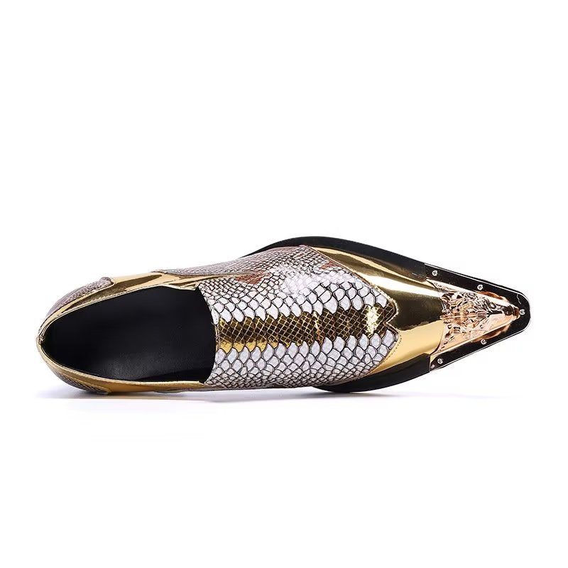 Sapatos Formais Masculinos Luxo Croctex Slip-on Sociais - Ouro