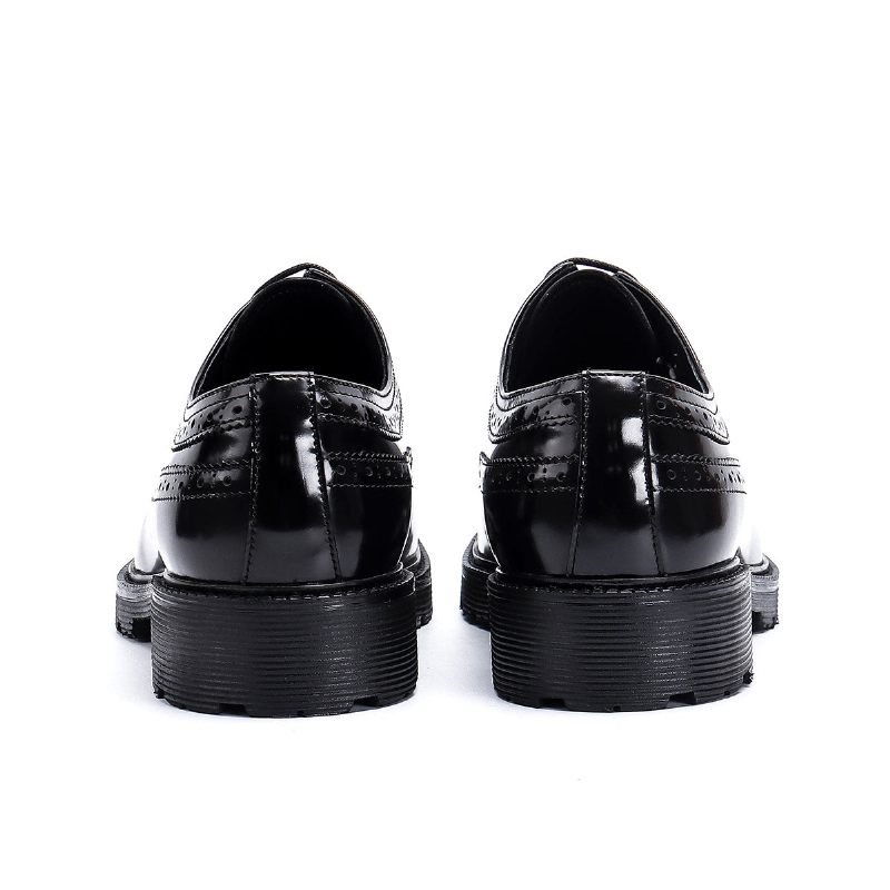 Sapatos Formais Masculinos Luxo Oxford Brogue - Preto