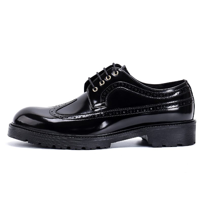 Sapatos Formais Masculinos Luxo Oxford Brogue - Preto