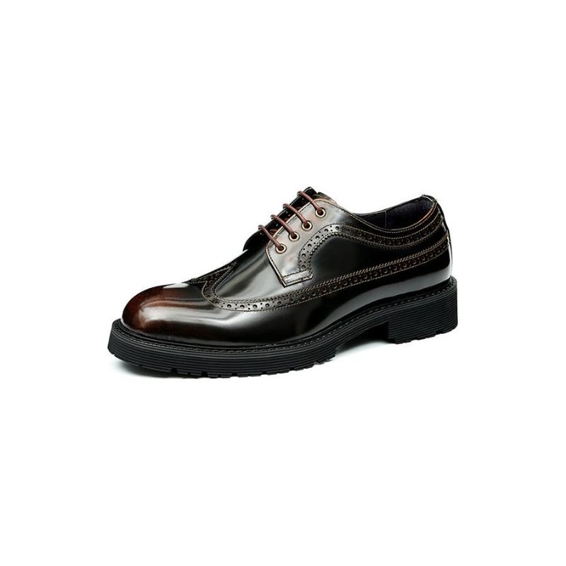 Sapatos Formais Masculinos Luxo Oxford Brogue - Café