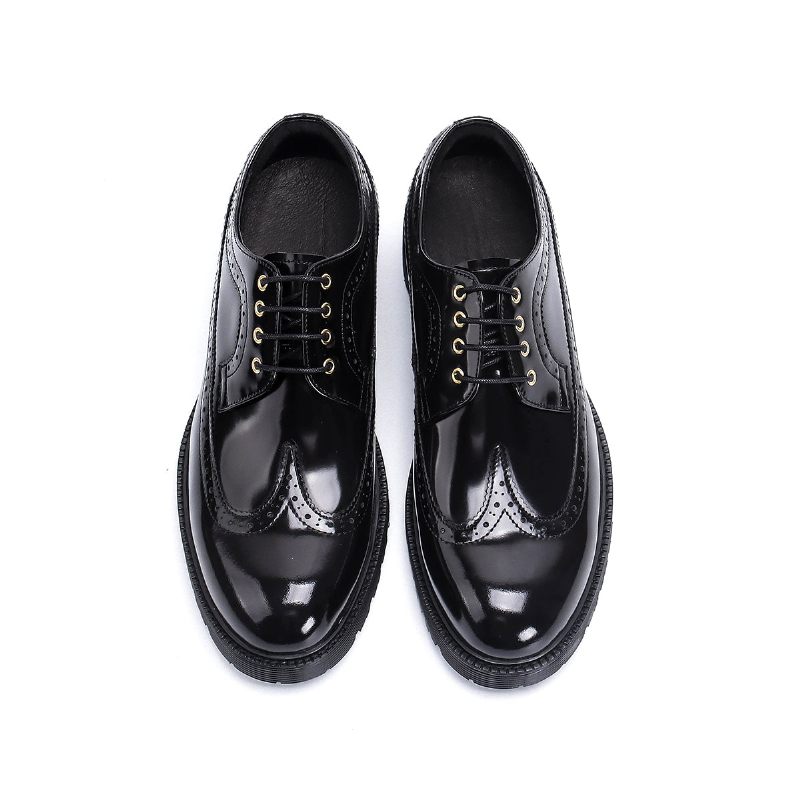 Sapatos Formais Masculinos Luxo Oxford Brogue - Preto