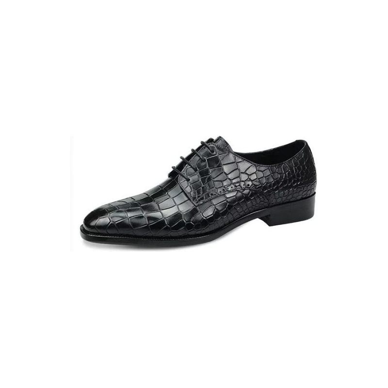 Sapatos Formais Masculinos Luxuosos E Elegantes Couro Crocodilo Brogue