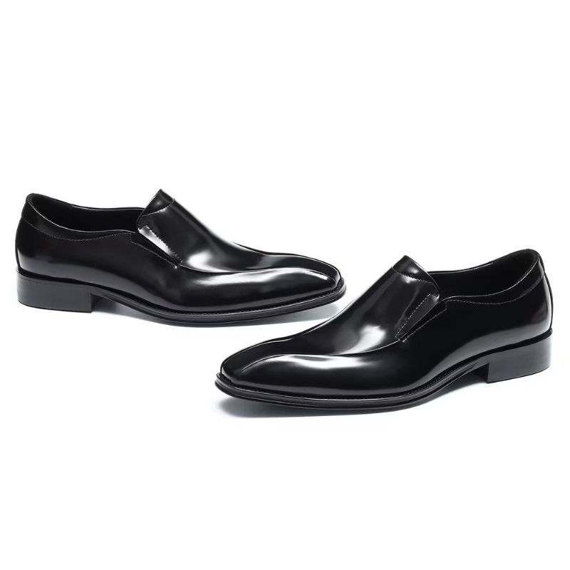 Sapatos Formais Masculinos Luxuosos E Sem Cadarço Brogue - Preto