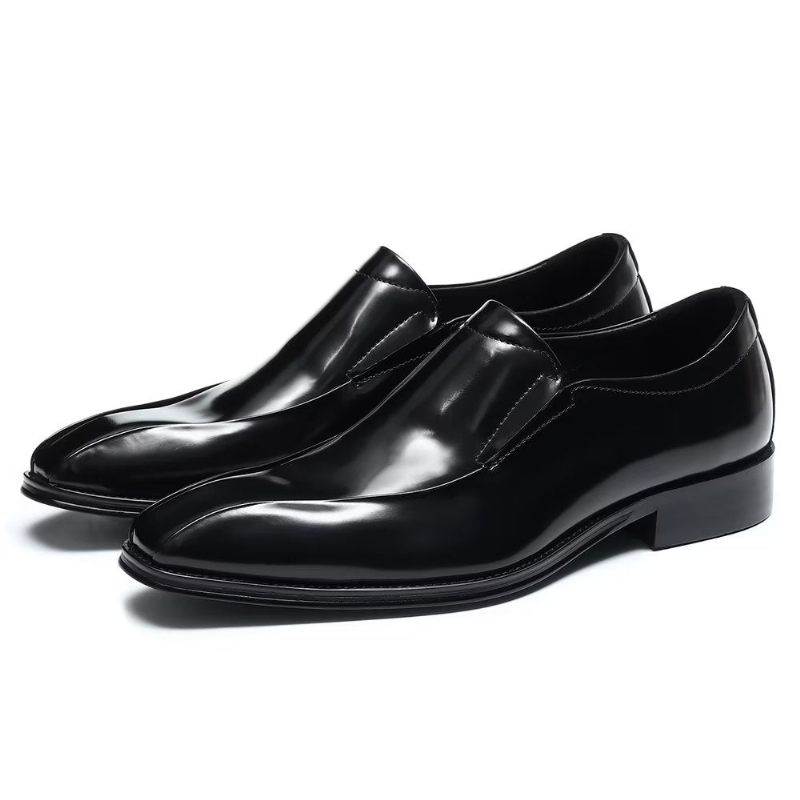 Sapatos Formais Masculinos Luxuosos E Sem Cadarço Brogue - Preto