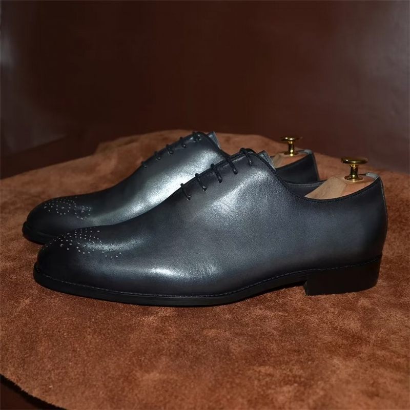 Sapatos Formais Masculinos Metropolitan Charm Sociais Couro - Cinza