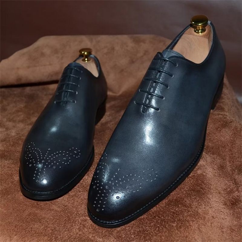 Sapatos Formais Masculinos Metropolitan Charm Sociais Couro - Cinza