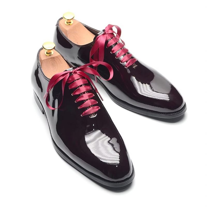 Sapatos Formais Masculinos Metropolitan Luxury Lace-up Sociais - Borgonha