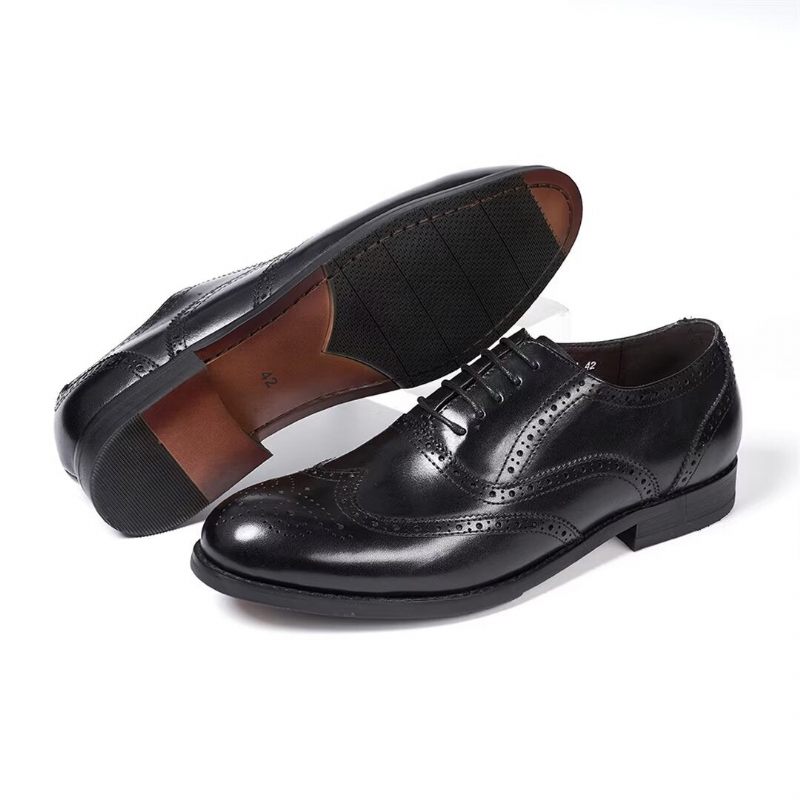 Sapatos Formais Masculinos Metropolitan Mastery Couro Lace-ups - Preto