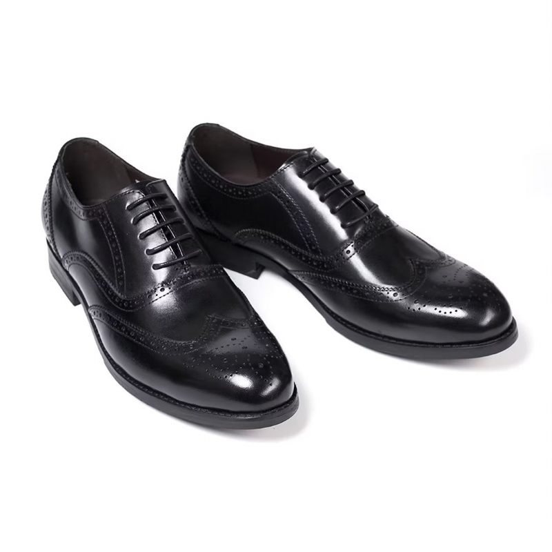 Sapatos Formais Masculinos Metropolitan Mastery Couro Lace-ups - Preto