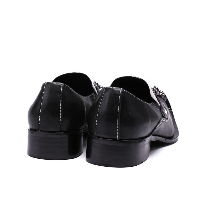 Sapatos Formais Masculinos Mocassins Bico Fino - Preto