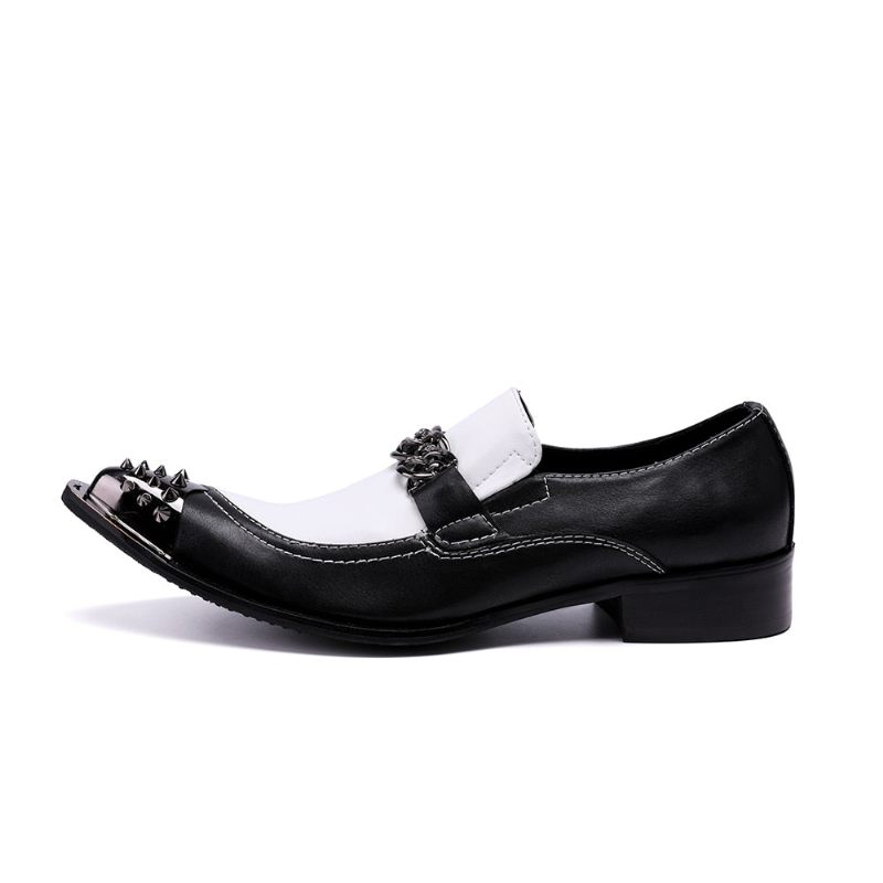 Sapatos Formais Masculinos Mocassins Bico Fino - Preto