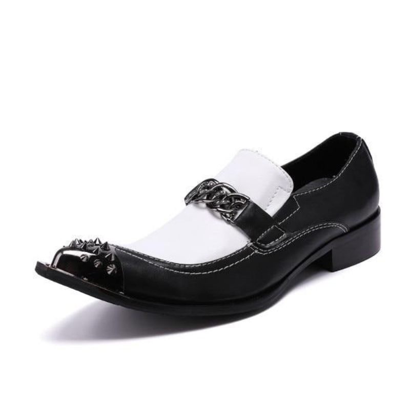 Sapatos Formais Masculinos Mocassins Bico Fino - Preto