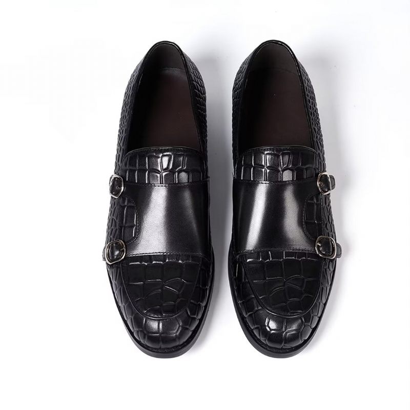 Sapatos Formais Masculinos Mocassins Slip-on Elegância Refinada - Preto