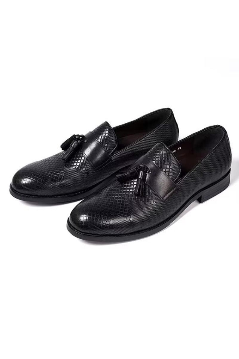 Sapatos Formais Masculinos Modernos Couro Elite Essentials - Preto