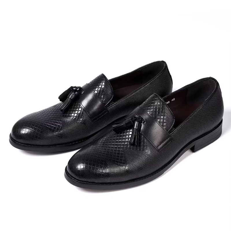 Sapatos Formais Masculinos Modernos Couro Elite Essentials - Preto