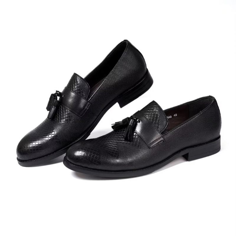 Sapatos Formais Masculinos Modernos Couro Elite Essentials - Preto