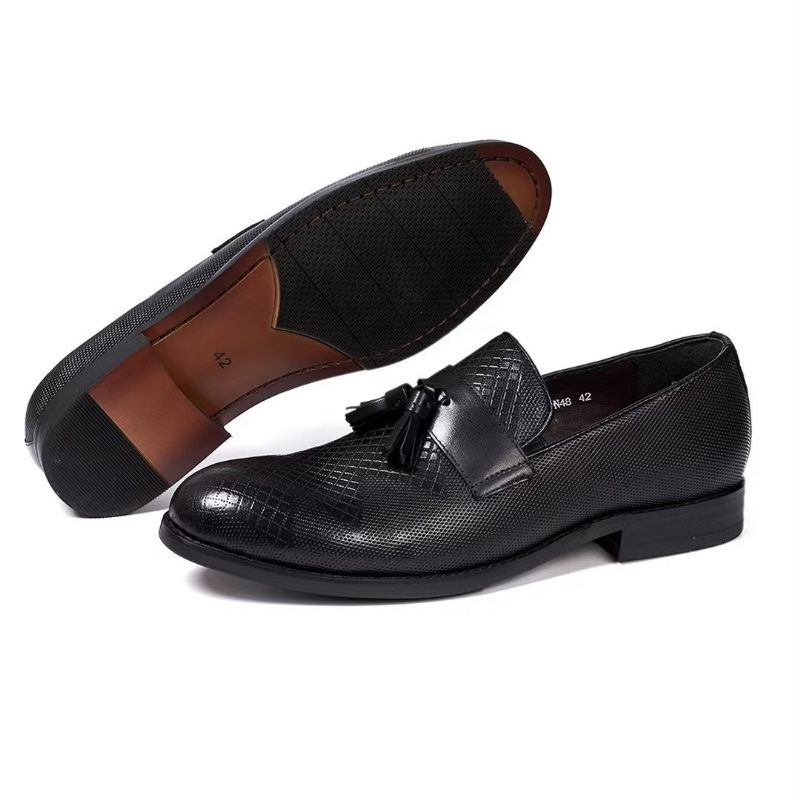 Sapatos Formais Masculinos Modernos Couro Elite Essentials - Preto