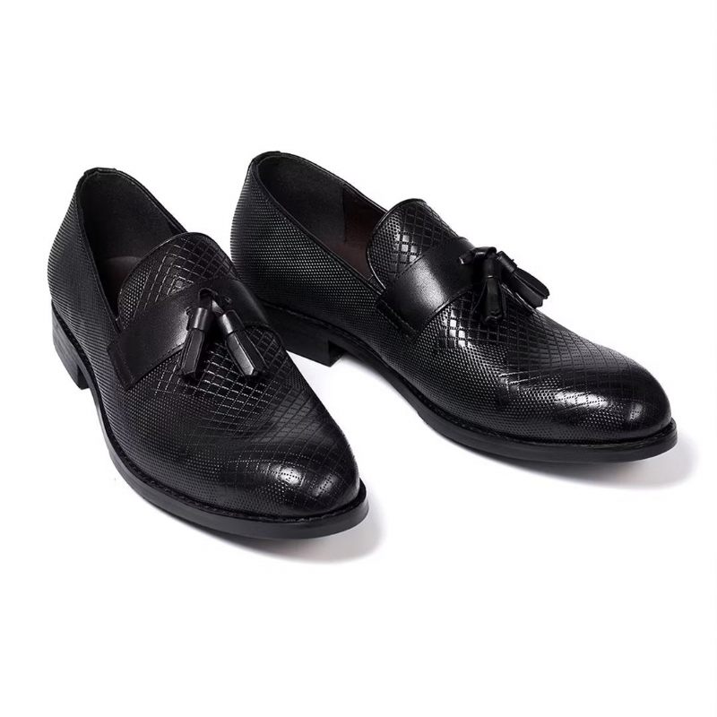 Sapatos Formais Masculinos Modernos Couro Elite Essentials - Preto