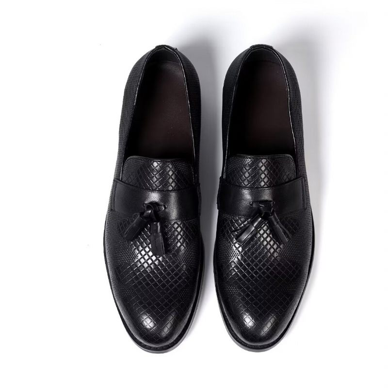 Sapatos Formais Masculinos Modernos Couro Elite Essentials - Preto