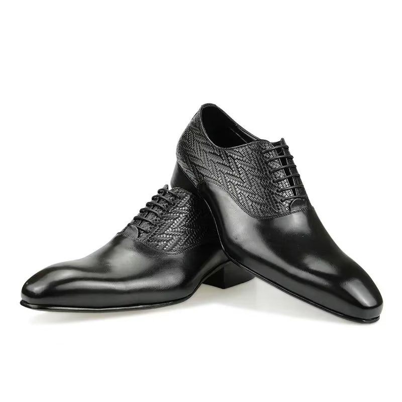 Sapatos Formais Masculinos Modish Brogue Nupcial Oxford Couro - Preto